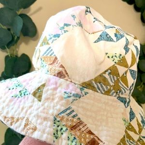 Cute pattern off white bucket hat